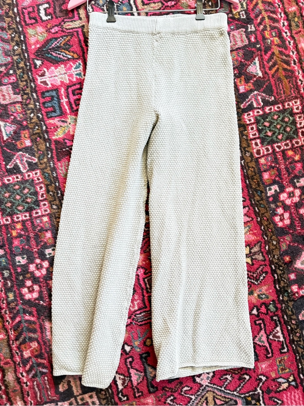 FP BEACH Hailee sweater pants Wide-Leg pistachio Knit Pants with Elastic Waist